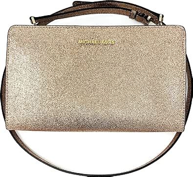 michael kors large crossbody clutch rose gold|Michael Kors large wristlet clutch.